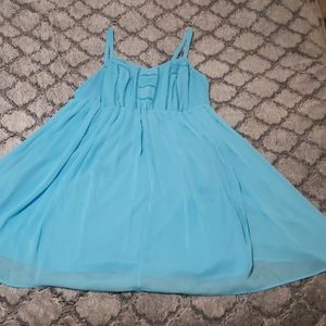 Sky blue plus sized dress